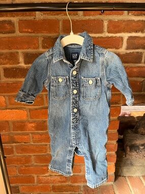 Baby Gap Denim Jumpsuit